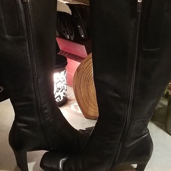 PARADE KNEE HI REAL LEATHER BOOTS.COOL STITCHING. - Picture 5 of 8